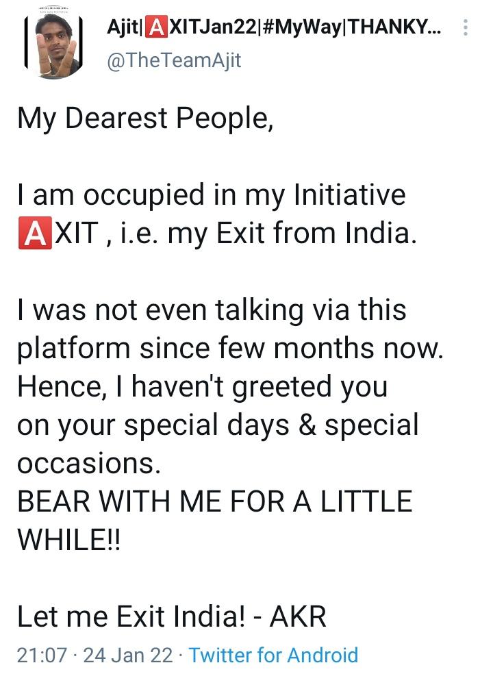 Bear with me my people while AXIT.